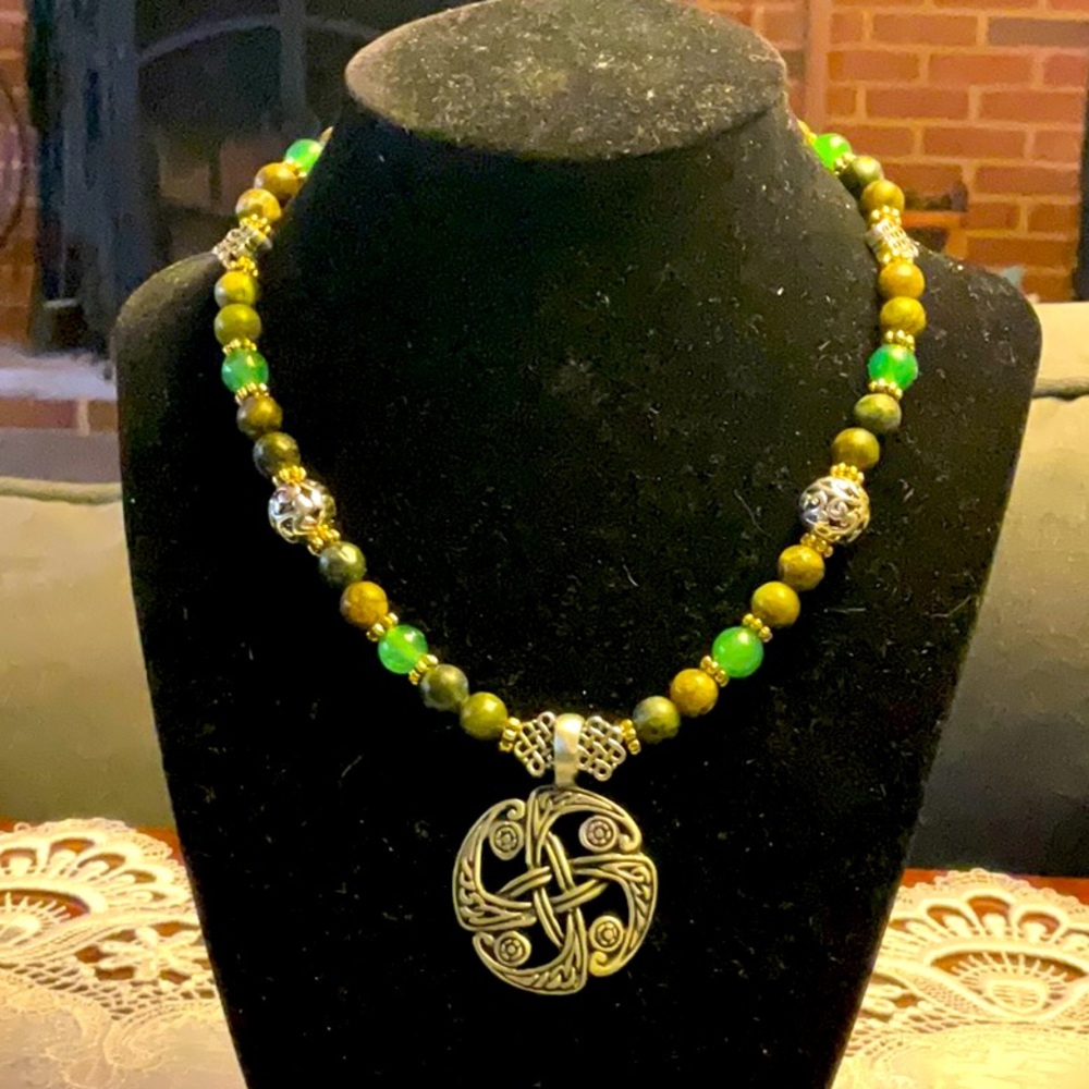 Handmade natural stone necklace